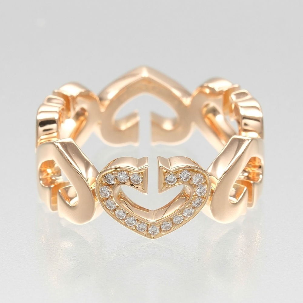 CARTIER 18k Gold Diamond Heart Ring - Picture 7 of 11